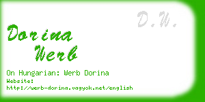 dorina werb business card